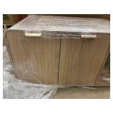 Wood Cabinet with Glass Display Area - Glass Missing