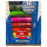 NV 3 - Kwik Stix Solid Tempera Paint 12 Classic Colors - 3 Boxes