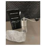 Manual Coffee Grinder - Stainless Steel Hand Grinder with 5 Grind Settings (1-5)