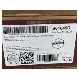 E - Beef Ribeye Roll Steak Fat Added - Needle Tenderized 10.10 lb Net