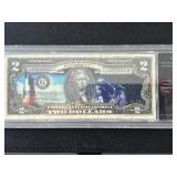 $2 Dollar Commemorative NASA Atlas 6 Friendship 7 Note