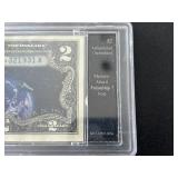 $2 Dollar Commemorative NASA Atlas 6 Friendship 7 Note