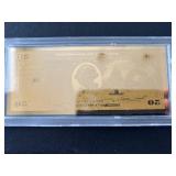 24K Gold Foil $50 Dollar Pennsylvania Statehood Tribute Note 50mg