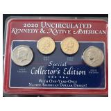 2020 Kennedy and Native American Dollars
