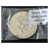 1/2 Ounce .999 Fine Silver Round 1976 Devils Lake Coin Club