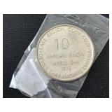 1/2 Ounce .999 Fine Silver Round 1976 Devils Lake Coin Club