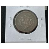 1855 Braided Hair Cent Upright 55