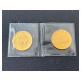 Gold Plated Kennedy Half Dollars