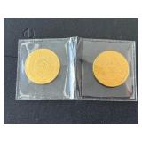 Gold Plated Kennedy Half Dollars