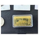 Gold Plated Trump $100 Dollar Bar