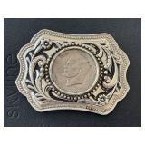 Eisenhower Dollar in Belt Buckle