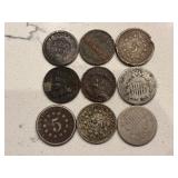 Shield Nickels and Indian Head Cents