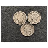 Mercury and Barber Dimes