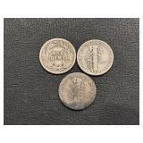 Mercury and Barber Dimes