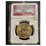 2012 P Australia $1 Citizenship NGC MS69 Early Release