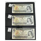 1973 Canada $1 Dollar Notes