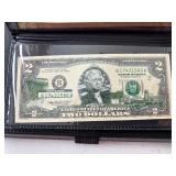 2003 A Green Seal $2 Dollar Note North Dakota
