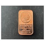 1 Ounce .999 Fine Copper Bar