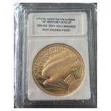 Gold Enriched St. Gaudens Replica