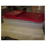 3 Under bed storage totes with lids...