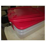 3 Under bed storage totes with lids...