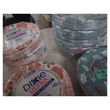 Lot of assorted paper plates...