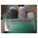6 16oz hot and cold cups with lids...
