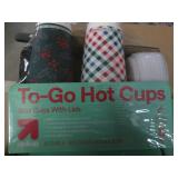 6 16oz hot and cold cups with lids...