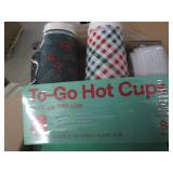6 16oz hot and cold cups with lids...
