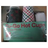 6 16oz hot and cold cups with lids...