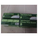 4 25 Packs of tall drawstring trash...