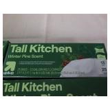 4 25 Packs of tall drawstring trash...