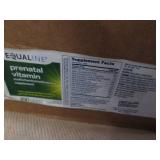 Box filled with Equate prenatal vit...