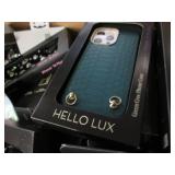 Box of cell phone cases and accesso...