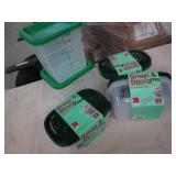 Lot of food storage containers...