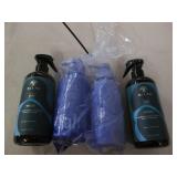 2 Bottles of shampoo (leaking) and ...