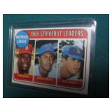 1968 Strikeout leaders baseball car...