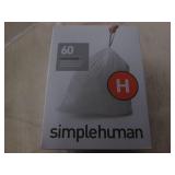 60 Simplehuman custom trash liners...