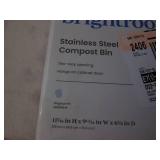 Stainless steel compost bin with cu...