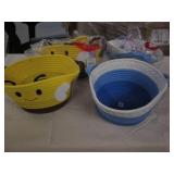 4 fabric baskets...