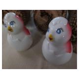 5 Ceramic chicks, all wrapped in pa...