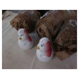 5 Ceramic chicks, all wrapped in pa...