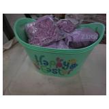 3 Plastic Easter baskets and 10 pac...