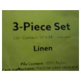 3 piece Linen Bath Rug Set...