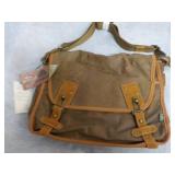 TSD Brand Leather and Canvas Bag re...