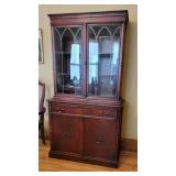Vintage Mahogany Duncan Phyfe Breakfront Display Cabinet