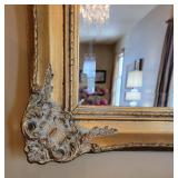 Elegant Large Gold Gilt Beveled Glass Wall Mirrror