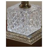 Hollywood Regency Glass Table Lamp