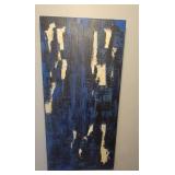Large Abstract Modernist Mixed Media Paainting on Canvas, as