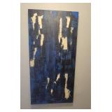 Large Abstract Modernist Mixed Media Paainting on Canvas, as